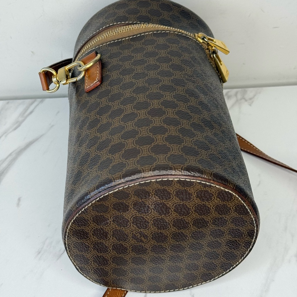 RARE CELINE MACADAM CYLINDA SHOULD BAG - Picture 6 of 10